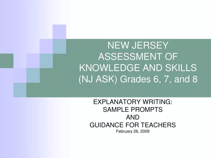 new jersey assessment of knowledge and skills nj ask grades 6 7 and 8