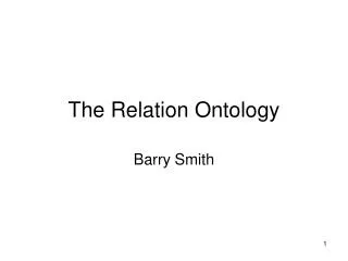 The Relation Ontology