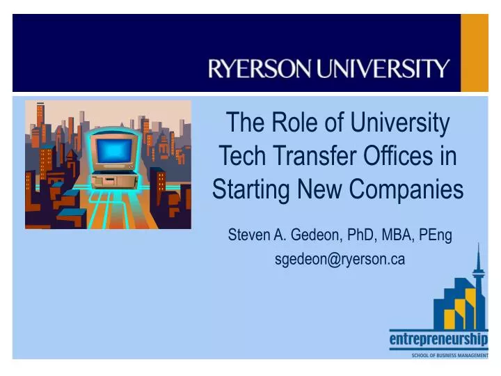 the role of university tech transfer offices in starting new companies