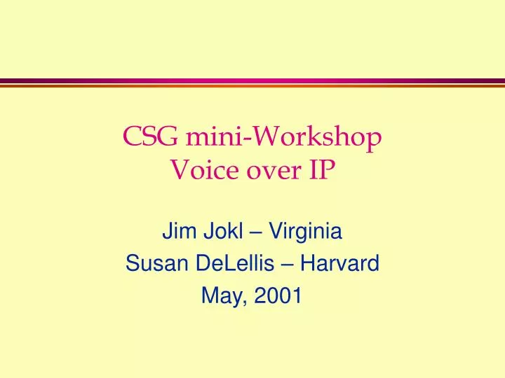 csg mini workshop voice over ip