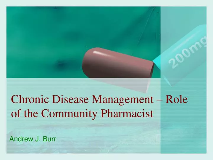chronic disease management role of the community pharmacist