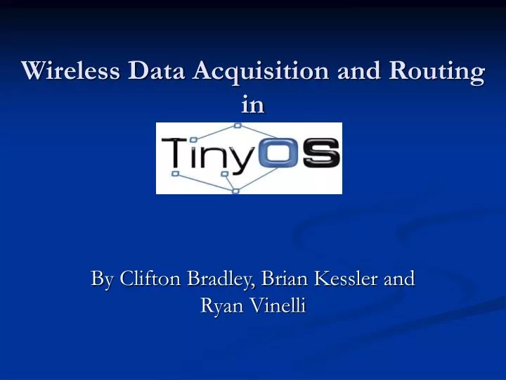 wireless data acquisition and routing in