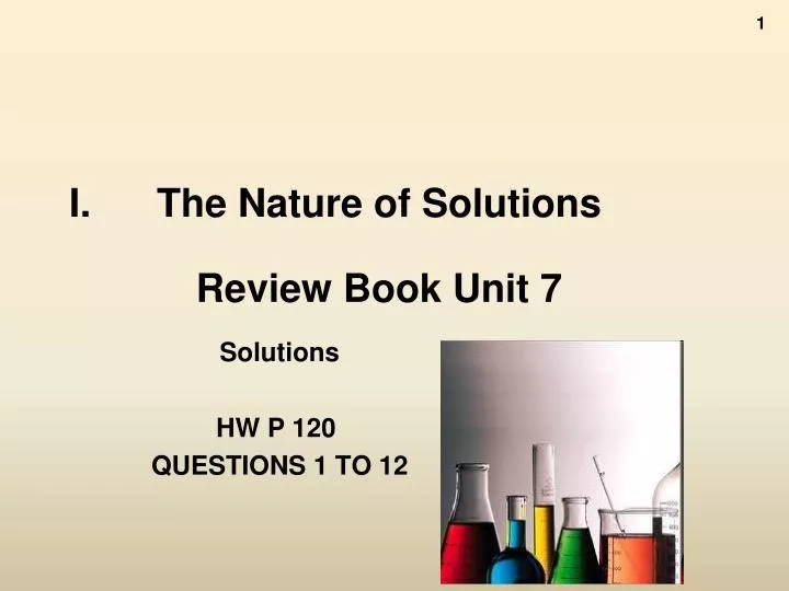 the nature of solutions review book unit 7