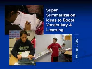 Super Summarization Ideas to Boost Vocabulary &amp; Learning