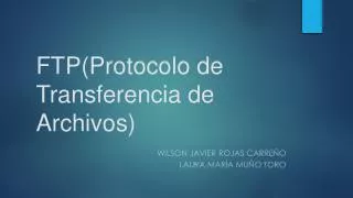 ftp protocolo de transferencia de archivos