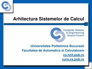 arhitectura sistemelor de calcul