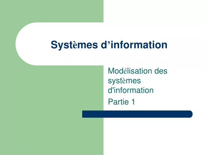 syst mes d information