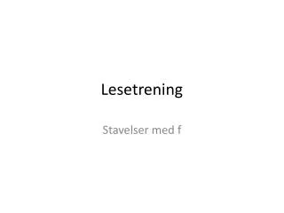 lesetrening