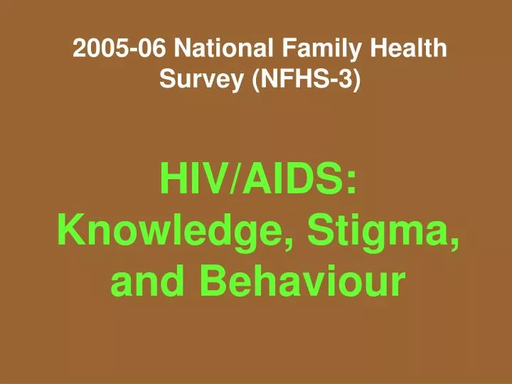 2005 06 national family health survey nfhs 3