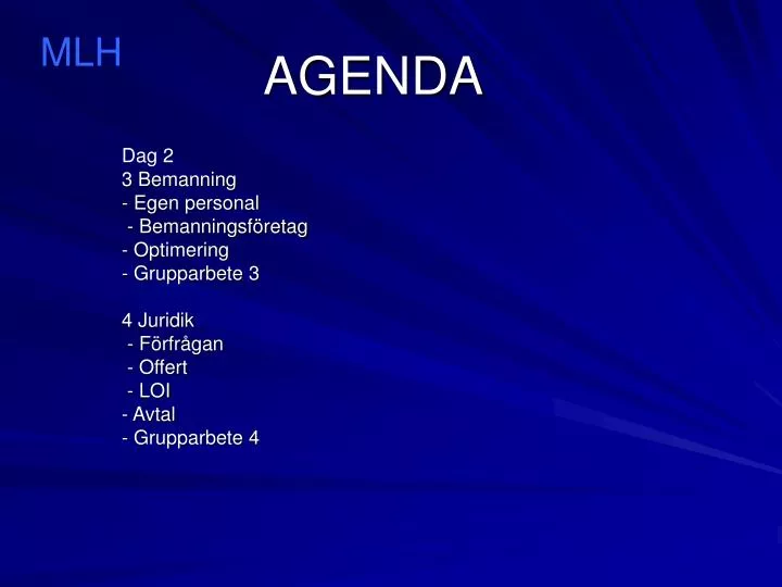 agenda