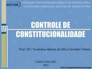 controle de constitucionalidade