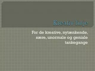 kreativ linje