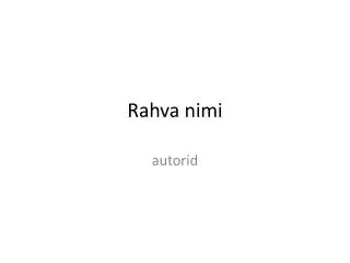 rahva nimi