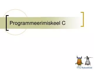 Programmeerimiskeel C