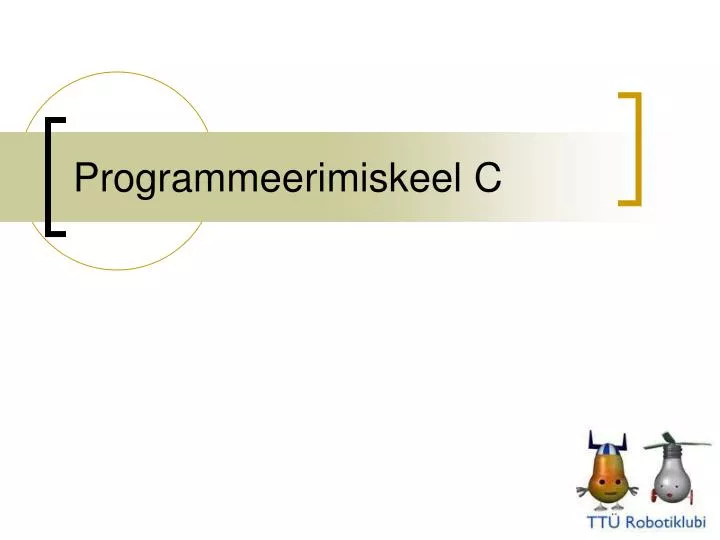 programmeerimiskeel c