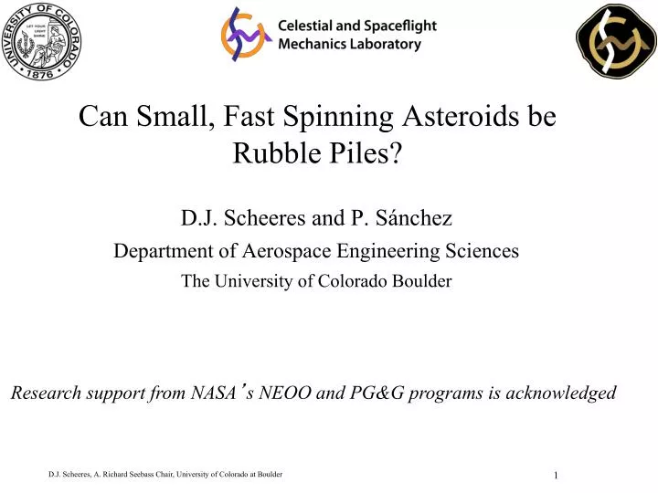 can small fast spinning asteroids be rubble piles