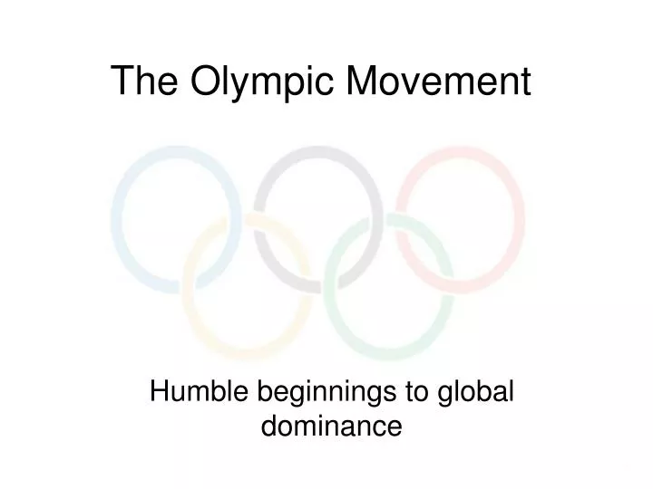 the olympic movement