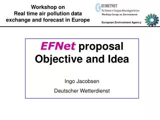 Workshop on Real time air pollution data exchange and forecast in Europe