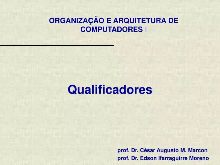 qualificadores