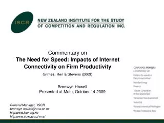 Commentary on The Need for Speed: Impacts of Internet Connectivity on Firm Productivity