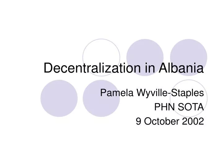 decentralization in albania