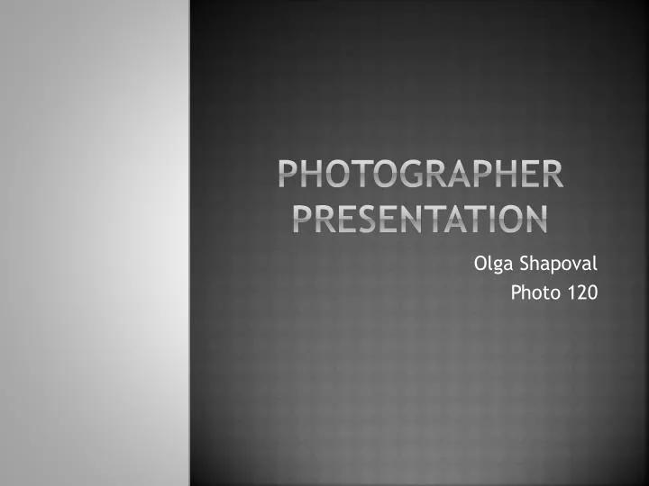 photographer presentation