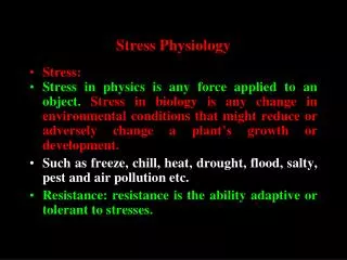 Stress Physiology