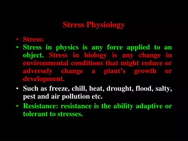 stress physiology