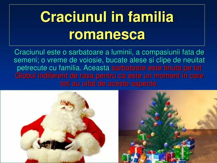 craciunul in familia romanesca