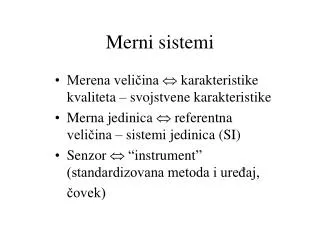 merni sistemi