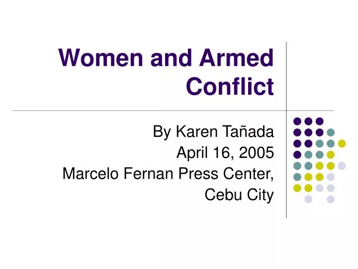 women and armed conflict