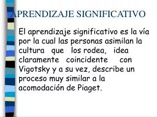 aprendizaje significativo