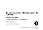 Impuls i gestió de l’Observatori de la Dona - slide 1