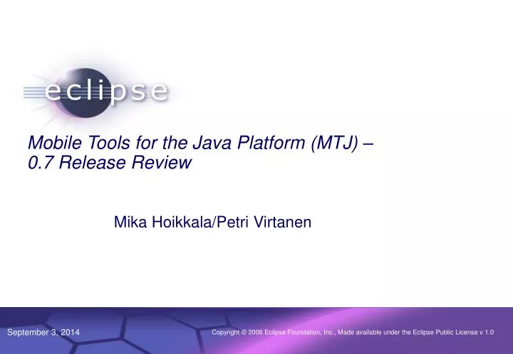 mobile tools for the java platform mtj 0 7 release review