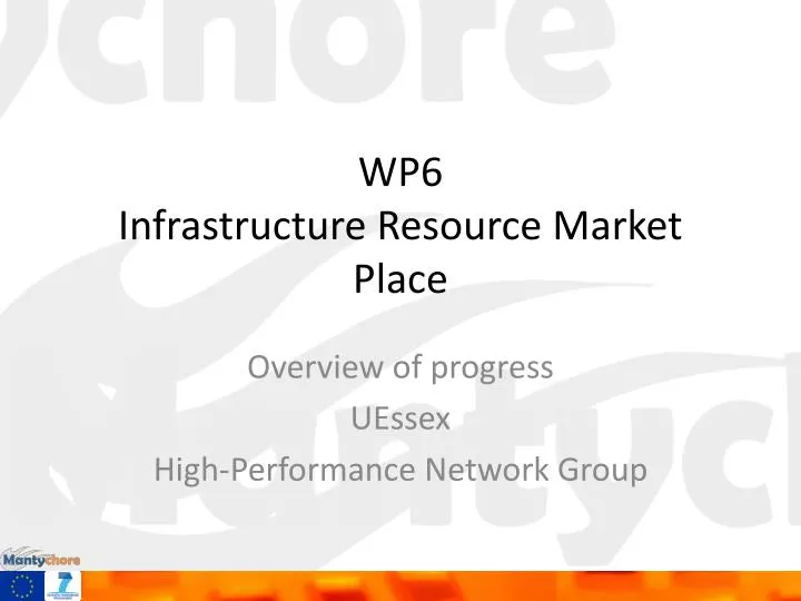 wp6 infrastructure resource market place