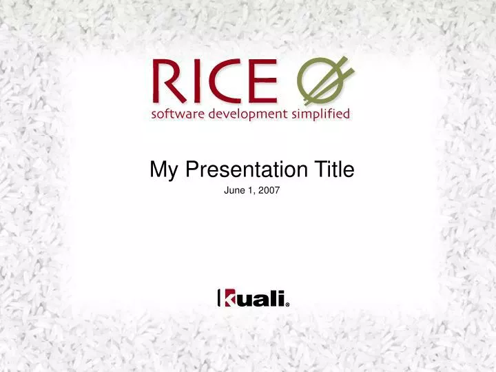 my presentation title june 1 2007