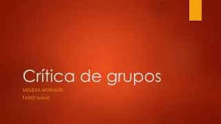 cr tica de grupos