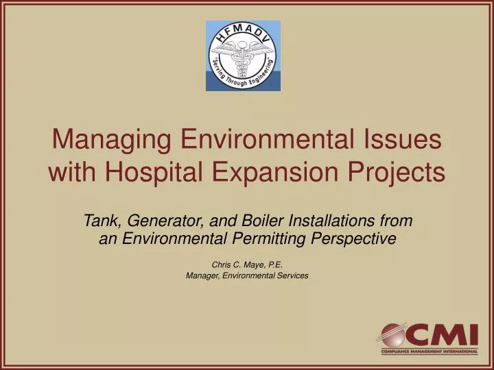 managing environmental issues with hospital expansion projects