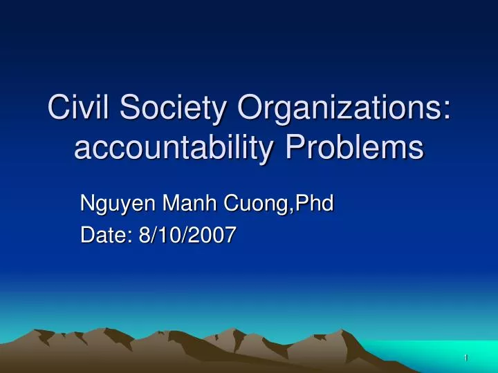 civil society organizations accountability problems