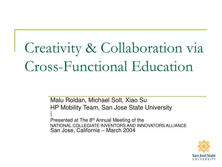 creativity collaboration via cross functional education