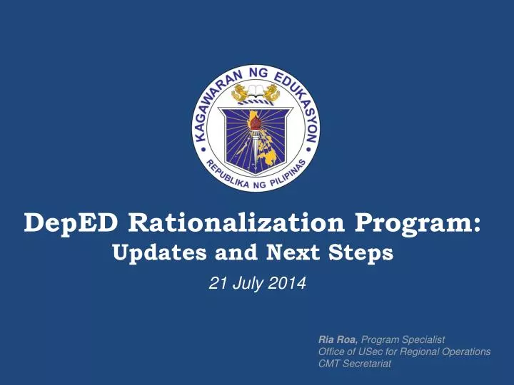 deped rationalization program updates and next steps
