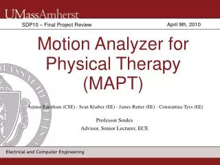 Motion Analyzer for Physical Therapy (MAPT)