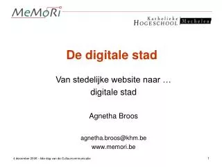 de digitale stad