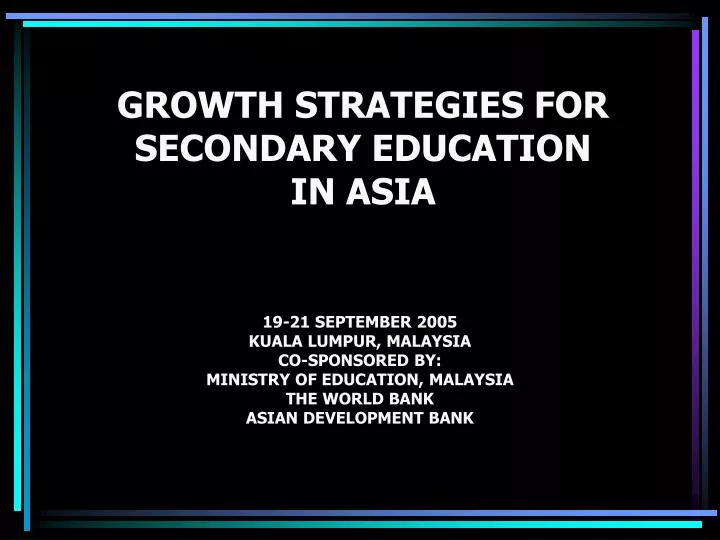 growth strategies for secondary education in asia