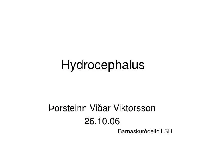 hydrocephalus