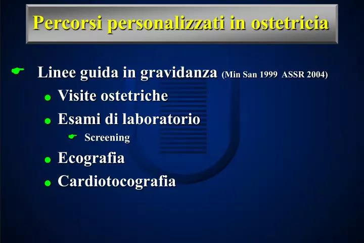 percorsi personalizzati in ostetricia