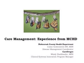 Care Management: Experience from MCHD