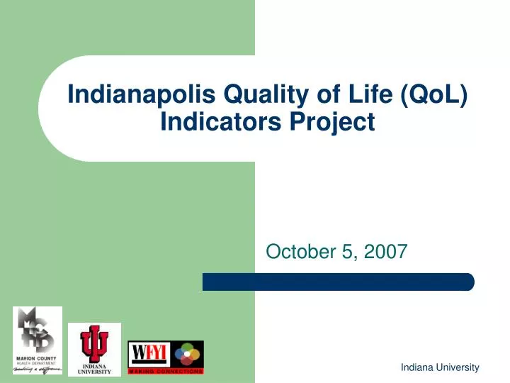 indianapolis quality of life qol indicators project