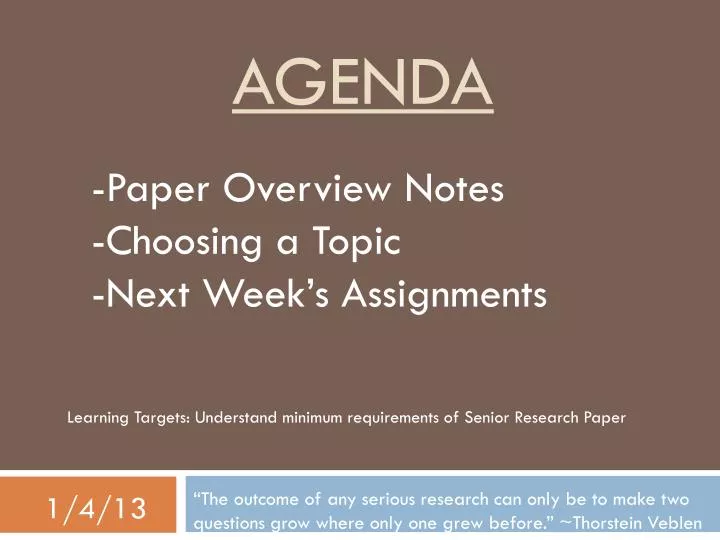 agenda