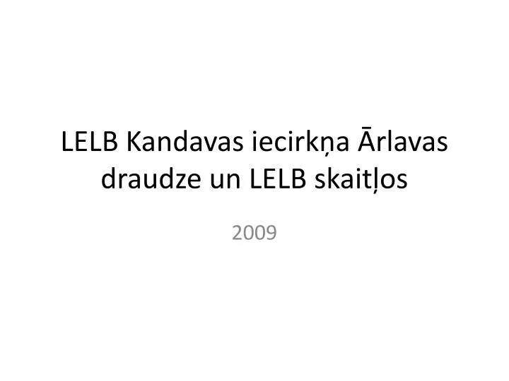 lelb kandavas iecirk a rlavas draudze un lelb skait os